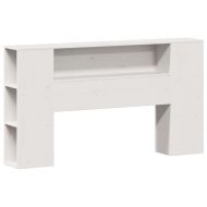 Легло с етажерка за книги, без матрак, 120x200 см, бор масив