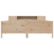 Легло с етажерка за книги, без матрак, 200x200 см, бор масив