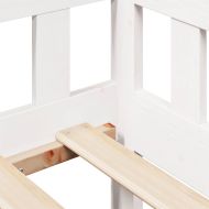 Дневно легло с чекмеджета без матрак бял 90x190 см дърво масив