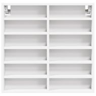 Шкаф витрина, бял, 60x8,5x58 см, инженерно дърво