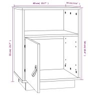Нощно шкафче, 40x34x55 см, борово дърво масив