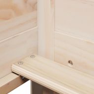 Дневно легло с покрив, 90x190 см, борово дърво масив