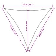 Платно-сенник, Оксфорд плат, триъгълно, 3,6x3,6x3,6 м, кафяво