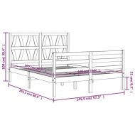 Рамка за легло с табла, 140х200 см, масивно дърво