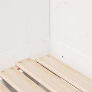 Дневно легло с уширение и чекмеджета без матрак бял 90x190 см