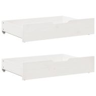 Дневно легло с уширение и чекмеджета без матрак бял 90x190 см