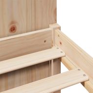 Легло с етажерка за книги, без матрак, 180x200 см, бор масив