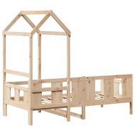 Дневно легло с покрив без матрак 80x200 см Масивна дървесина