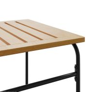 Комплект балконски мебели 5 части с възглавници черен стомана