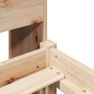 Легло с рафтове за книги, без матрак, 90x200 см, бор масив