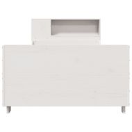 Рамка за легло без матрак, бял, 100x200 см, бор масив