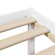 Легло с етажерка за книги, без матрак, 100x200 см, бор масив