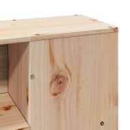 Легло с етажерка за книги, без матрак, 120x190 см, бор масив