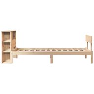 Легло с рафтове за книги, без матрак, 90x200 см, бор масив