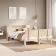 Легло с етажерка за книги, без матрак, 120x200 см, бор масив