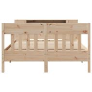 Легло с етажерка за книги, без матрак, 120x200 см, бор масив