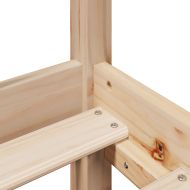 Легло с етажерка за книги, без матрак, 120x190 см, бор масив