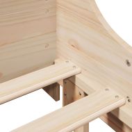 Рамка за легло без матрак, 75x190 см, масивна чамова дървесина