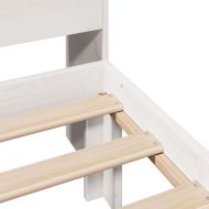 Легло с етажерка за книги, без матрак, 100x200 см, бор масив