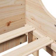 Рамка за легло без матрак, 120x200 см, масивна чамова дървесина