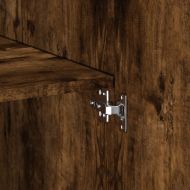 Висок шкаф, опушен дъб, 80x42,5x185 см, инженерно дърво