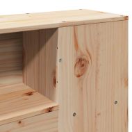 Легло с рафтове за книги, без матрак, 90x190 см, бор масив