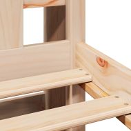 Легло с рафтове за книги, без матрак, 75x190 см, бор масив