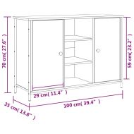 Сайдборд, дъб сонома, 100x35x70 см, инженерно дърво