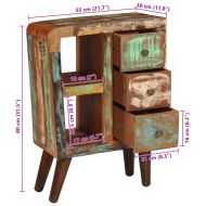 Сайдборд, 55x30x80 см, регенерирано дърво масив