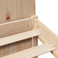 Легло с етажерка за книги, без матрак, 120x200 см, бор масив