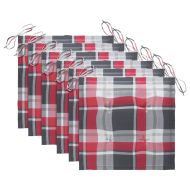 Градински столове, 6 бр, с възглавници, тиково дърво масив