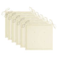 Градински столове, 6 бр, с възглавници, тиково дърво масив