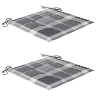 Люлеещ се стол със сива възглавница каре, тиково дърво масив