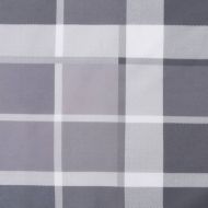 Възглавници за столове 6 бр сиво каре 40x40x3 см Оксфорд плат