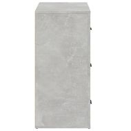 Сайдборд, бетонно сив, 80x33x70 см, инженерно дърво