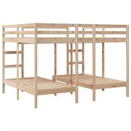 Рамка за тройно легло, 160x200/80x160 см, бор масив