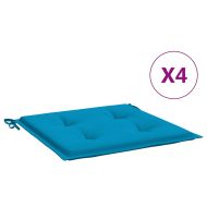 Възглавници за столове 4 бр сини 40x40x3 см Оксфорд плат