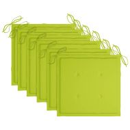 Сгъваеми градински столове, 6 бр, с възглавници, акация масив