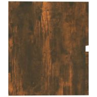 Шкаф за мивка, опушен дъб, 60x38,5x45 см, инженерно дърво