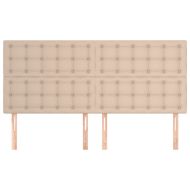 Табла за легло, цвят капучино, 200x5x118/128 см, изкуствена кожа