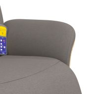 Масажен стол с облегалка и поставка за крака, таупе, плат