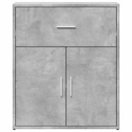 Сайдборд, бетонно сив, 60x31x70 см, инженерно дърво