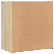 Сайдборди, 2 бр, дъб сонома, 79x38x80 см, инженерно дърво