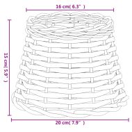 Абажур за лампа бял Ø20x15 см ракита
