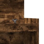 Шкаф за обувки, опушен дъб, 100,5x28x100 см, инженерно дърво