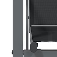 Градински трапезен комплект 5 части черен текстилен и стомана