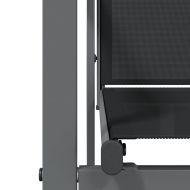 Градински трапезен комплект 5 части черен текстилен и стомана