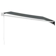 Прибираща се тента антрацит 4,5x3 м плат и алуминий