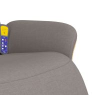 Масажен стол с облегалка и поставка за крака, таупе, плат