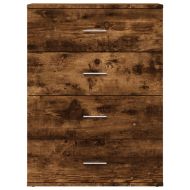 Сайдборд, опушен дъб, 60x39x80 см, инженерно дърво